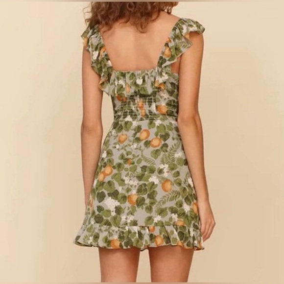 Reformation Paris Embry Mini Dress Orange
Grove - Picture 3 of 6